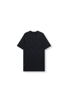 T-shirt jurk met studs Bella donkergrijs - Refined Department