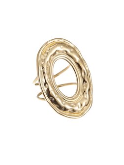 Ring oval open goud - Rose &amp; Camellia