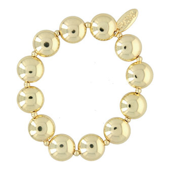 Armband rond plat FJ7388 goud - Fushi
