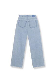 Denim Broek met detail op de kontzak Hannah blauw - Refined Department