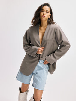 Blazer met backprint Mea grijs - Refined Department