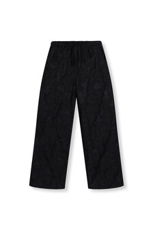 Broek met gebloemde stof Mara zwart - Refined Department