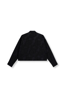 Cropped blouse met gebloemde stof Mary zwart - Refined Department