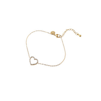 Armband B56395-2 Sparkly heart goud - Day&amp;Eve