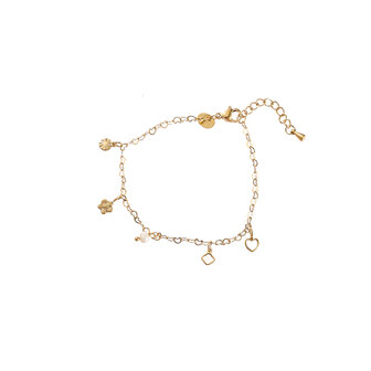 Armband B56034-2 Cute pendants goud - Day&amp;Eve