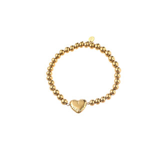 Armband B56007-2 Big heart balsy goud - Day&amp;Eve