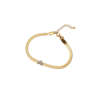 Armband B56068-1 Heart flat goud - Day&amp;Eve