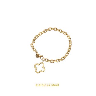 Armband B56073-2 Clover pendant goud - Day&amp;Eve