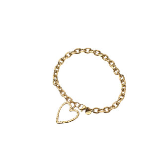 Armband B56072-2 Heart pendant goud - Day&amp;Eve