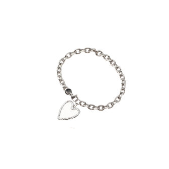 Armband B56072-1 Heart pendant zilver - Day&amp;Eve