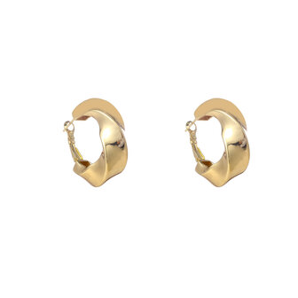 Oorbellen E55065-2 Big twisted hoop goud - Day&amp;Eve