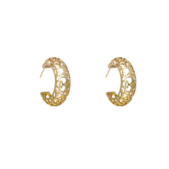 Oorbellen E55078-2 Open heart creole goud - Day&amp;Eve