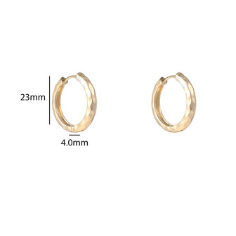 Oorbellen E55055-2 Natural hoop goud - Day&amp;Eve