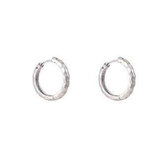 Oorbellen E55055-1 Natural hoop zilver - Day&amp;Eve