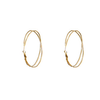 Oorbellen E56340-2 Fine double hoop goud - Day&amp;Eve