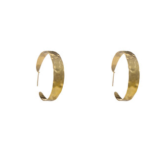 Oorbellen E56223-2 Big flat creole goud - Day&amp;Eve