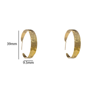 Oorbellen E56223-2 Big flat creole goud - Day&amp;Eve