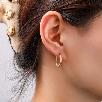 Oorbellen E56091-2 Propeller hoop goud - Day&amp;Eve