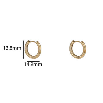 Oorbellen E56089-2 Propeller hoop goud - Day&amp;Eve