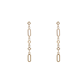 Oorbellen E56242-2 Open shape dangle goud - Day&amp;Eve