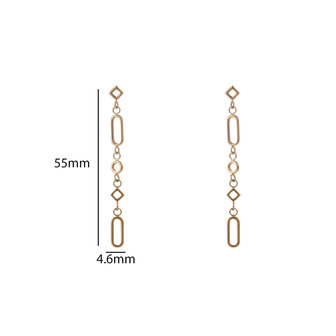 Oorbellen E56242-2 Open shape dangle goud - Day&amp;Eve
