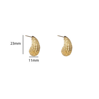 Oorbellen E56208-2 Striped drop goud - Day&amp;Eve
