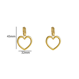 Oorbellen E56274-2 Big heart hoop goud - Day&amp;Eve