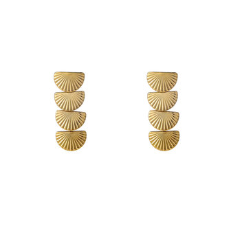 Oorbellen E56247-2 Fan dangle goud - Day&amp;Eve