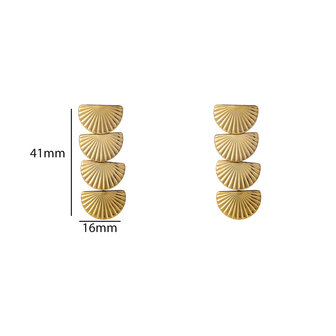 Oorbellen E56247-2 Fan dangle goud - Day&amp;Eve