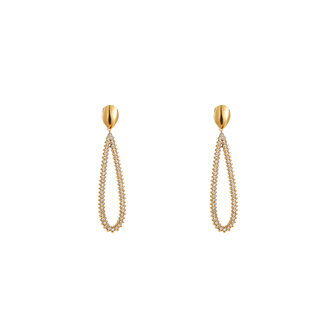 Oorbellen E56435-2 Shiny oval dangle goud - Day&amp;Eve