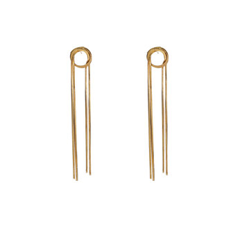 Oorbellen E56245-2 Round knot dangle goud - Day&amp;Eve