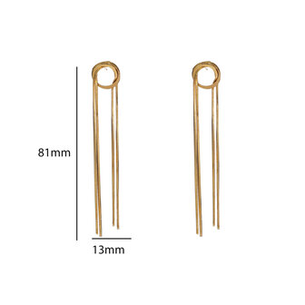 Oorbellen E56245-2 Round knot dangle goud - Day&amp;Eve