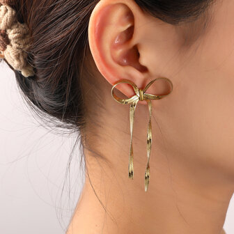Oorbellen E56260-2 Big bow stud goud - Day&amp;Eve