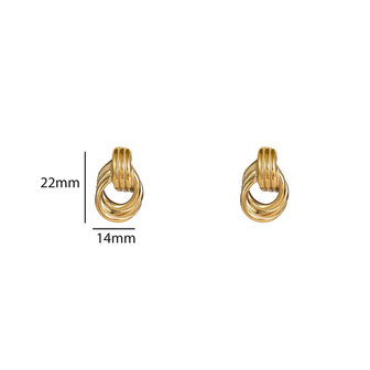 Oorbellen E56204-2 Classic bold stud goud - Day&amp;Eve