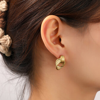 Oorbellen E56204-2 Classic bold stud goud - Day&amp;Eve