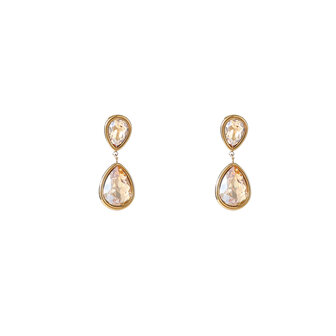 Oorbellen E56385-4 Double stone champagne goud - Day&amp;Eve