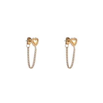 Oorbellen E56182-2 Under ear heart goud - Day&amp;Eve