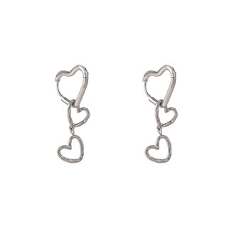 Oorbellen E56114-1 Hoop heart zilver - Day&amp;Eve