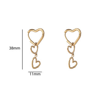 Oorbellen E56114-2 Hoop heart goud - Day&amp;Eve