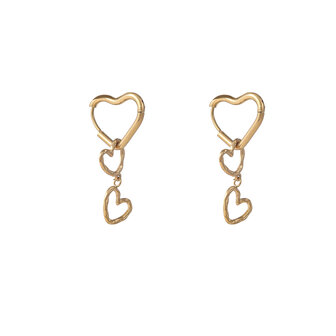 Oorbellen E56114-2 Hoop heart goud - Day&amp;Eve