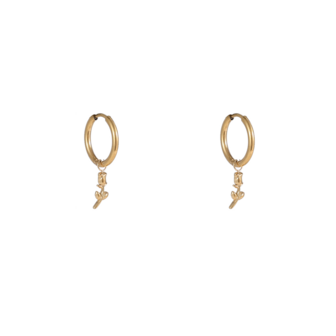 Oorbellen E56102-2 Rose hoop goud - Day&amp;Eve
