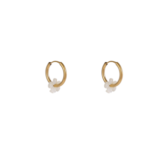 Oorbellen E56098-2 Flowery hoop goud - Day&amp;Eve