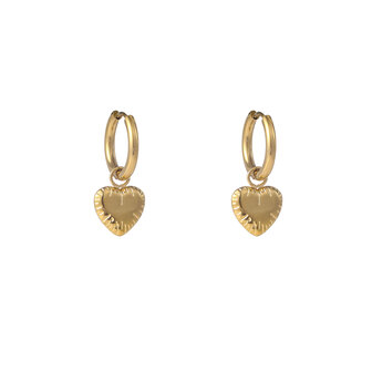 Oorbellen E56113-2 Balloon heart hoop goud - Day&amp;Eve