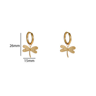 Oorbellen E56106-2 Libel hoop goud - Day&amp;Eve