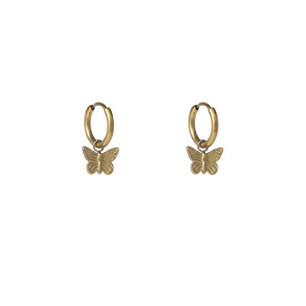 Oorbellen E56105-2 Vlinder hoop goud - Day&amp;Eve