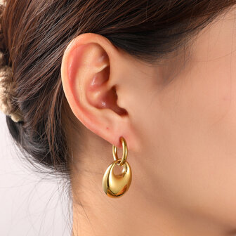 Oorbellen E56250-2 Ovaal hoop goud - Day&amp;Eve