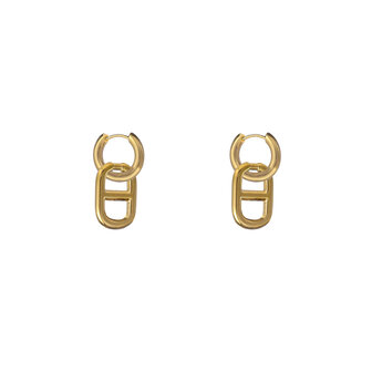 Oorbellen E562103-2 schakel hoop goud - Day&amp;Eve