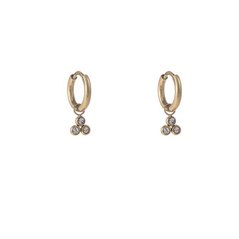 Oorbellen E56101-1 crystal steentje hoop goud - Day&amp;Eve