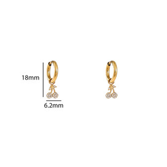Oorbellen E56427-2 Sparkly kersje hoop goud - Day&amp;Eve