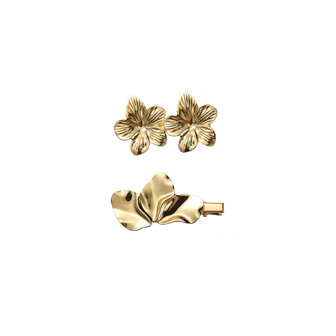 Haarclip set H563-2 Bloemen goud - Day&amp;Eve